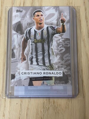 TOPPS CRISTIANO RONALDO 768 CAREER GOALS BLACK PARALLEL /450
