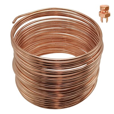 Soft ANNEALED Ground Wire Copper Bonded Grounding Conductor 4 AWG 50 FEET Cop...