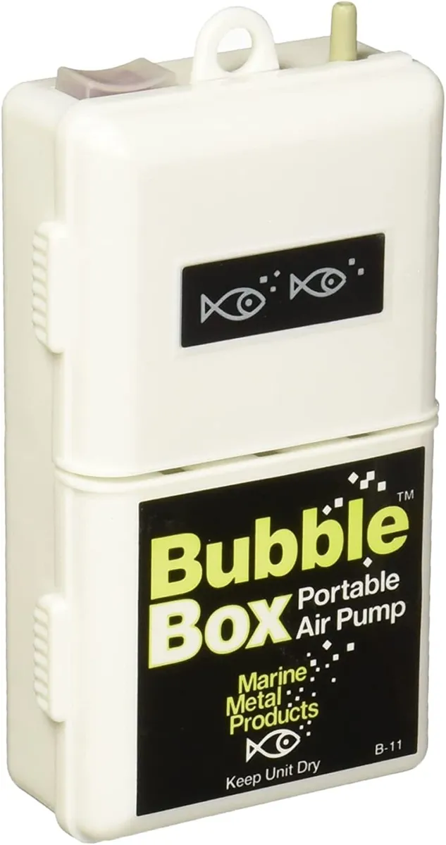 Marine Metal Aerator Bubble Box 1.5V Portable Air Pump Bait Minnow Fishing  NEW