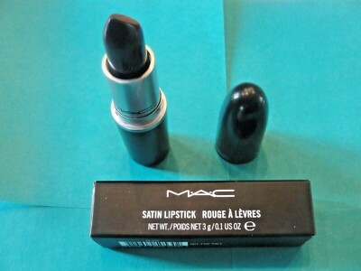 MAC Satin Rouge Lipstick CYBER Deep Burgundy Purple Full Size 0.10 oz NIB