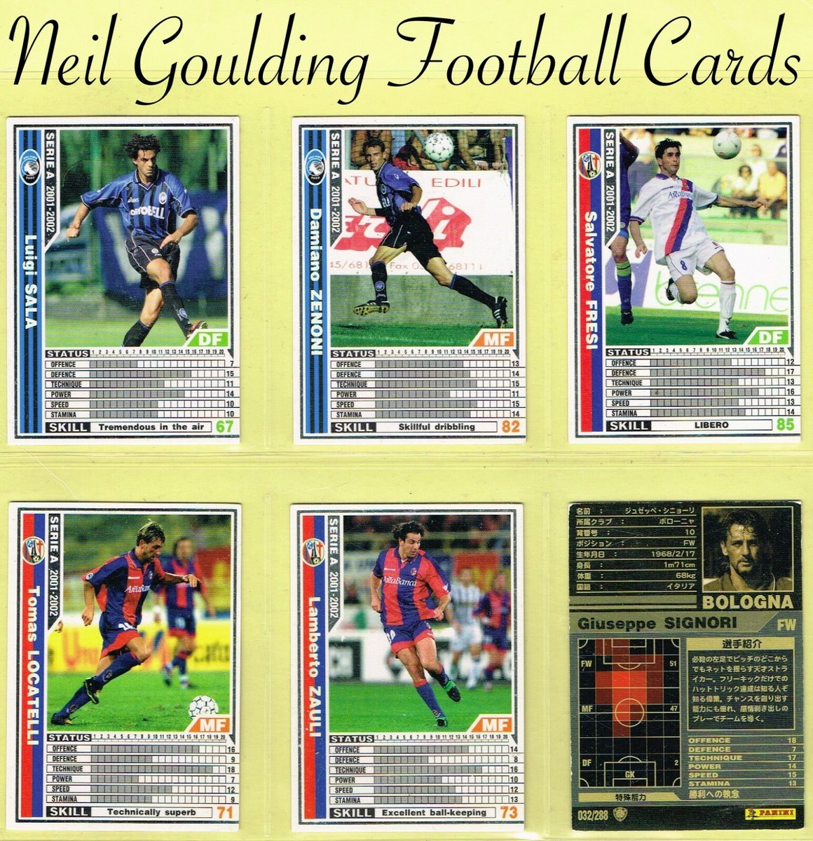 WCCF  SERIE A 2001-2002 コンプリート PANINI (JAPAN) ☆ SERIE A 2001-02 ☆ WCCF Football Cards
