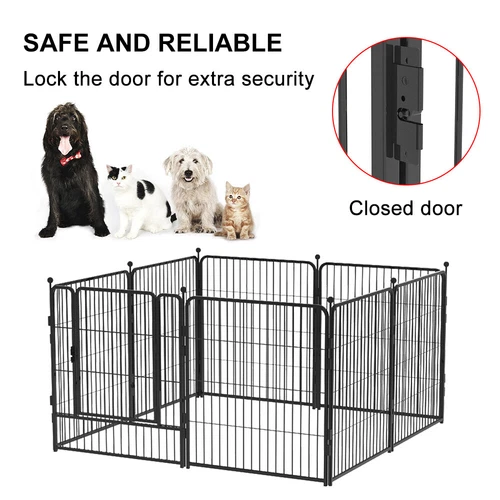 32" 8 Panel Pet Dog Playpen Cage Enclosure Exercise Cat Puppy Metal Fence AU - Picture 5 of 19