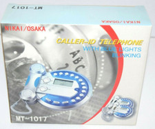 NIKAI/OSAKA CALLER ID TELEPHONE WITH BLUE LIGHTS BLINKING MT-1017