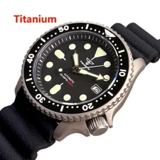 20ATM Titanium 41mm Janpan NH35 Auto Men Watch Sapphire Glass Ceramic Bezel Lume