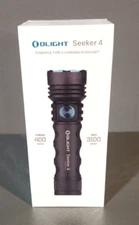 OLIGHT Seeker 4 Rechargeable Pocket EDC Flashlight 3100 Lumens Matte Black