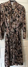 Vintage Vanity Fair Size Medium M Floral House Coat Robe Silky Paisley Floral