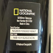 National Geographic- 50mm Portable -Refractor Telescope