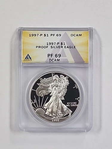 1997-P $1 Silver American Eagle PF 69 DCAM ANACS