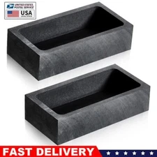 2 Pieces Graphite Ingot Mould Crucible Mould for Casting Gold Silver Metal
