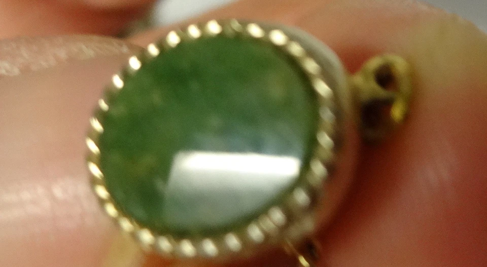 Vintage Chinese Carved Buddha Imperial Jade Man's Tie Pin Tacks Jewelry 6pc - Image 4 of 4