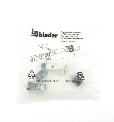 Binder 09-0321-00-06, série 680, connecteur, 6 broches, coupe à souder, verrouillage à vis - Photo 1/1