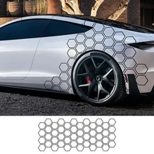 Car Body Side Sticker Honeycomb Graphics Decal Decor Accessories ﻿Waterproof