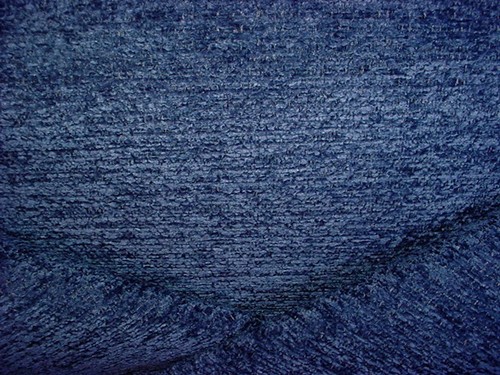 13-5/8Y KRAVET SMART 35984 SAPPHIRE BLUE TEXTURED CHENILLE UPHOLSTERY FABRIC