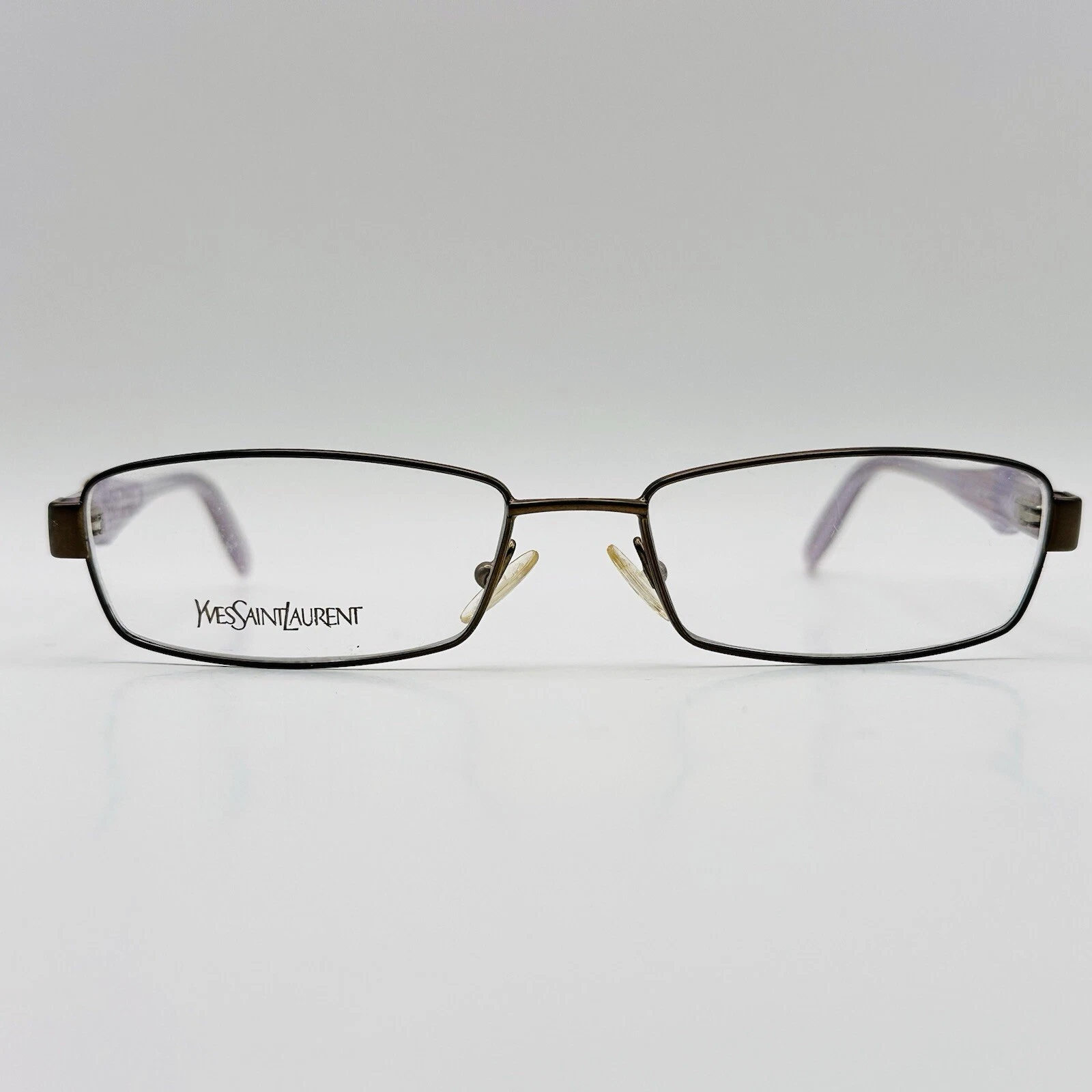 Yves Saint Laurent Eyeglasses Women Square Brown Purple Mod. YSL 6097 NEW
