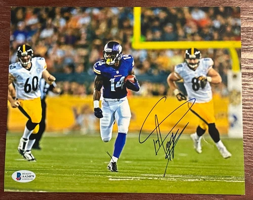Stefon Diggs Signed 8x10 Photo Beckett COA Full Sig Minnesota Vikings Auto