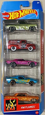 Hotwheels 5パックセット FLAMES HW FLAMES Hot Wheels 5-Car Pack of 1:64 Scale Vehicles for