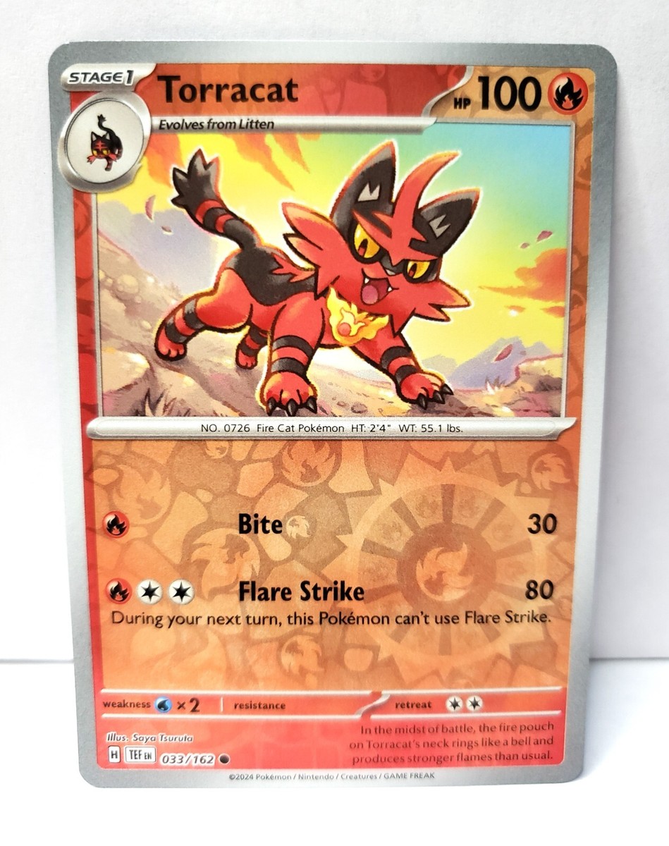 Pokémon TCG - TORRACAT - 033/162 - Reverse Holo - SV Temporal