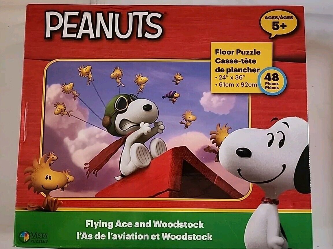 Peanuts Flying Ace And Woodstock 48 Pieces Floor Puzzle 24 Peanuts Flying Ace And Woodstock 48 Pieces Floor Puzzle 24