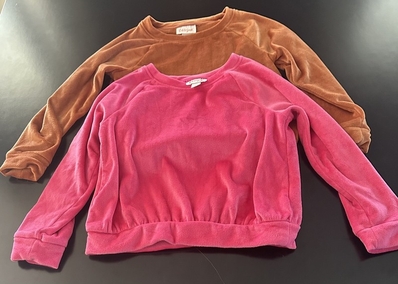 Girls 5T Cat&Jack Rust Brown &Hot Pink Tops EUC