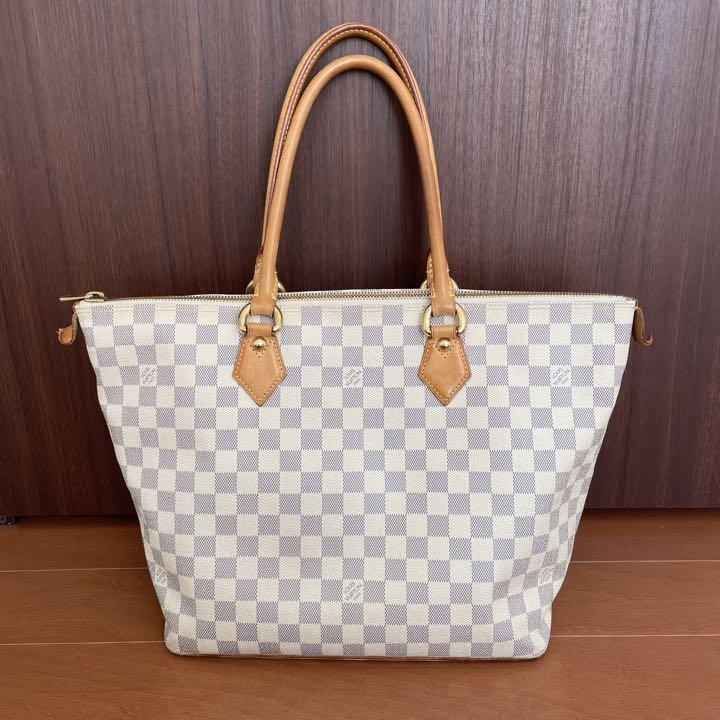 LOUIS VUITTON Damier Azur Saleya MM Tote Bag N51185 LV | eBay