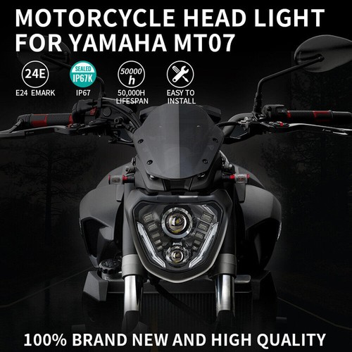 LED Headlight DRL with Hi/Low Beam For Yamaha MT07 FZ07 2015-2017 Plug and Play - Picture 8 of 11