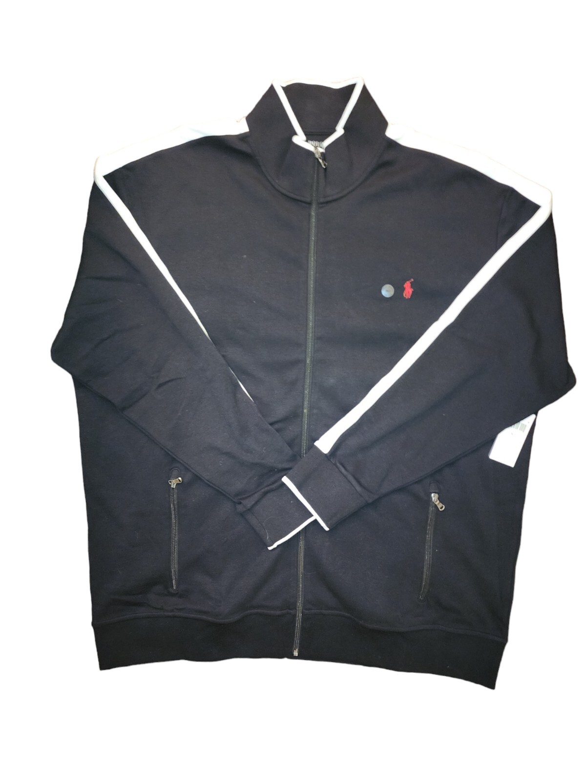 Polo RALPH LAUREN Grande & Alta 3XLT Nero Bianco a Righe Cotone Pony