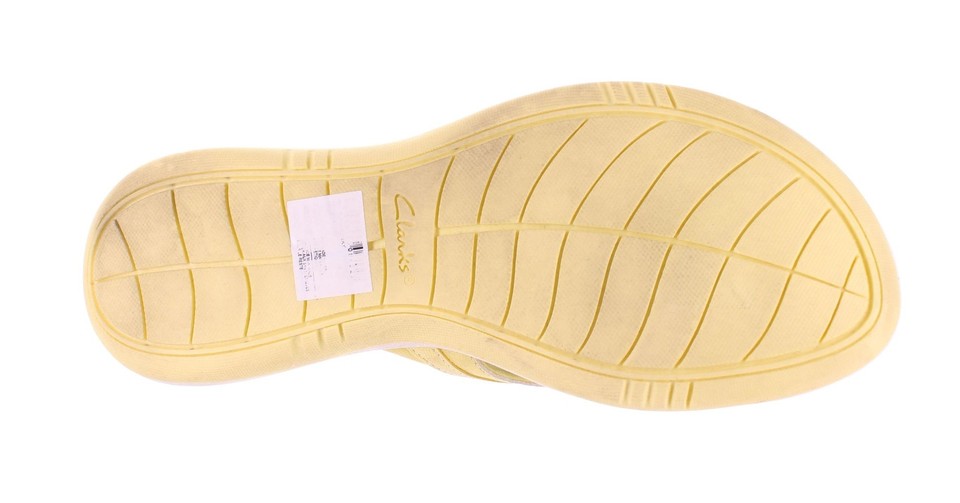 Clarks Womens Sunmaze Sky Yellow TStrap Sandals Size 11 (7724220) eBay