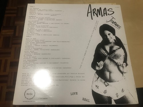 V/A ARMAS JOVENES 12" LP GARAGE ROCK POWER POP PUNK SEXY COVER ROUGH DEMOS - Picture 2 of 2