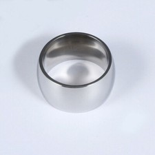 Mens Womens Steel Ring Band Jewelry Engagement Wedding Party Polished Retro SPW