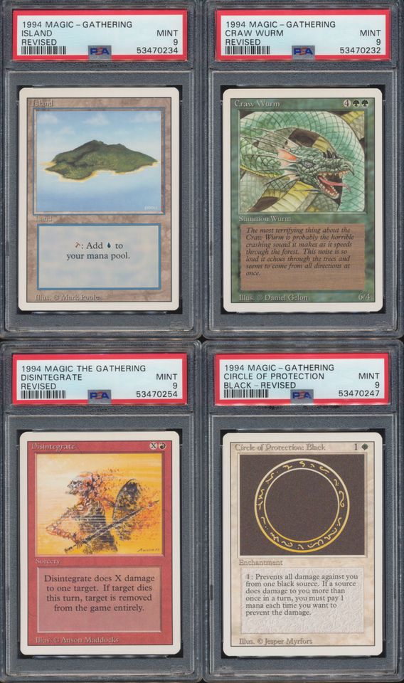 HUGE 16 Card Lot 1994 MTG Magic The Gathering Revised all PSA 9 MINT | eBay