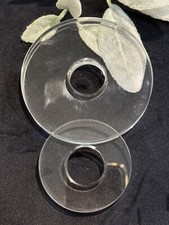 2-piece Clear 2-5/16  3-1/2" inch Round Glass Replacement Chandelier Parts