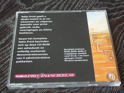 PC CD-ROM Software - Privé Boekhouding - Tablo - Afbeelding 4 van 4