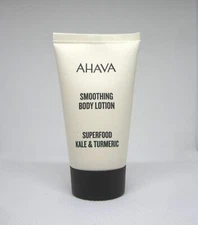 AHAVA Smoothing Body Lotion with Superfood Kale and Turmeric travel mini 1.3 oz.