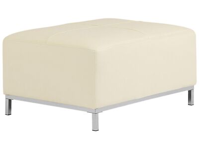 Ottomane mit schlichter Eleganz Leder beige Oslo