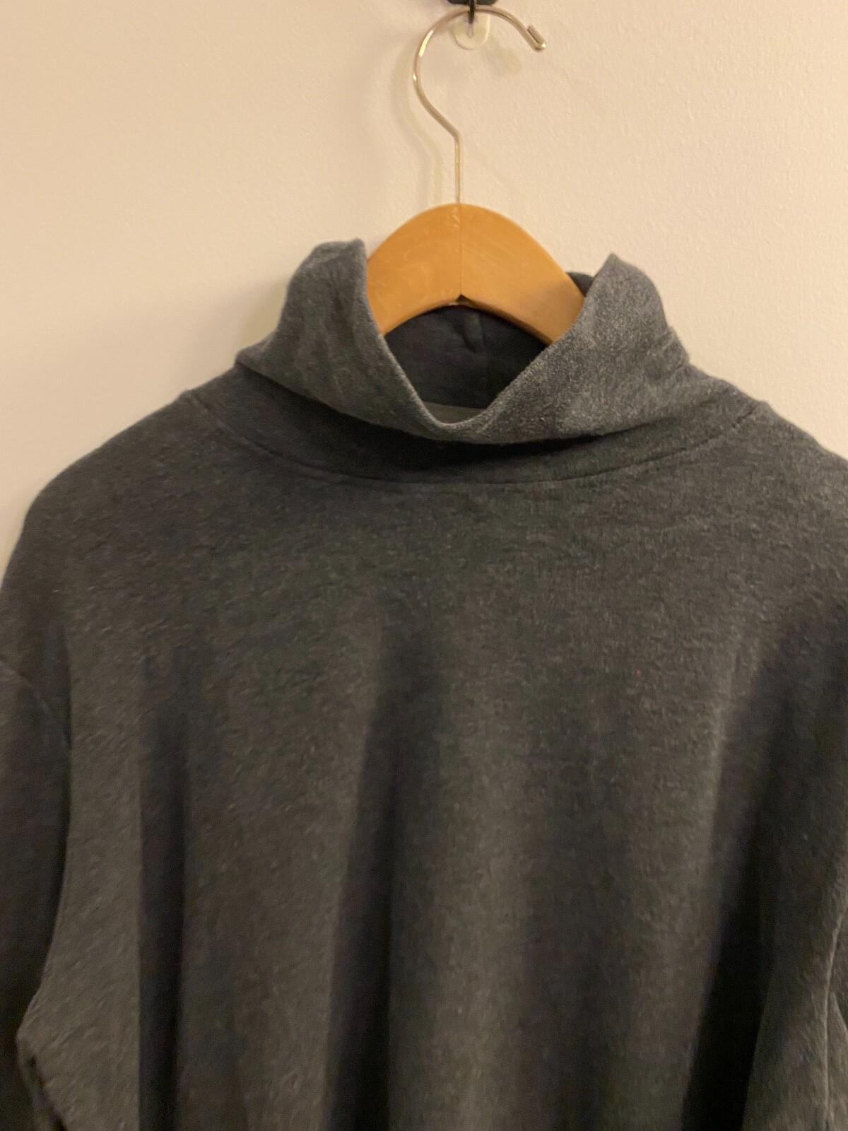 Super Soft Basic Charcoal Gray Turtleneck Size L - image 3