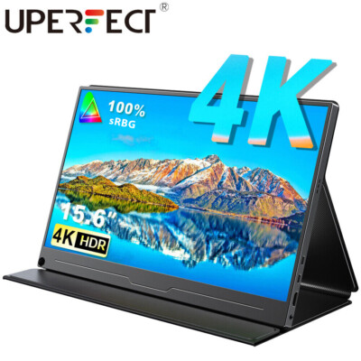 UPERFECT 15,6 Zoll 4K UHD IPS Tragbarer Monitor PC Bildschirm HDMI Dual Typ C