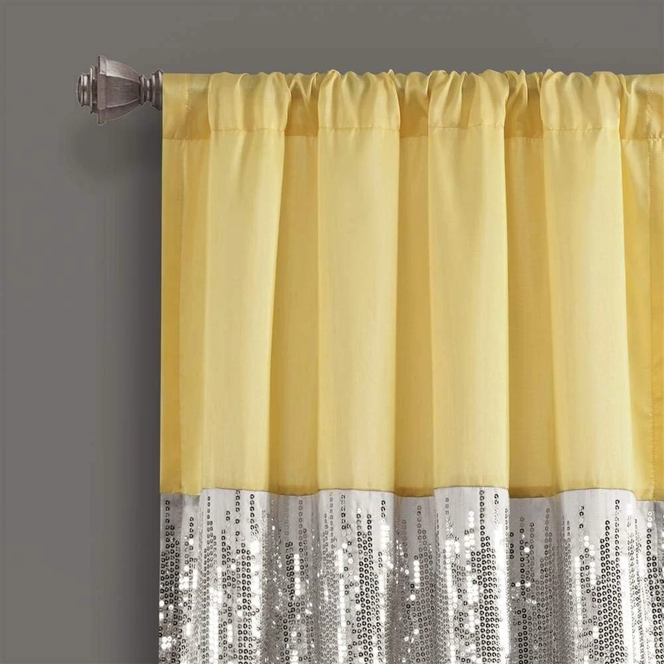 Lush Decor Night Sky 42"W x 84"L (paquete de 1), amarillo & gris Foto 3 de 4