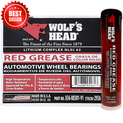 10 Pack Red Grease NLGI #2 14 Oz Tube 836-88301-91 Made in USA