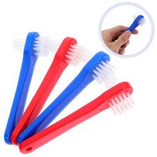 4 Pcs Small Portable Double Sided Soft Bristles Denture Brush for Adult Use