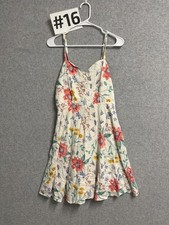 Old Navy Mini A Line Dress Womens Medium Multicolor Floral Rayon Square Neck
