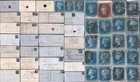 GB QV IMPERFORATE TWOPENNY BLUES on COVER 1840-55 Postmarks etc ..PRICED SINGLY