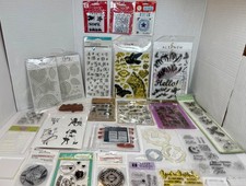 HUGE LOT 24 PACKS CLEAR CLING STAMPS- SCRAPBOOKING, CARD MAKING- NEW USED
