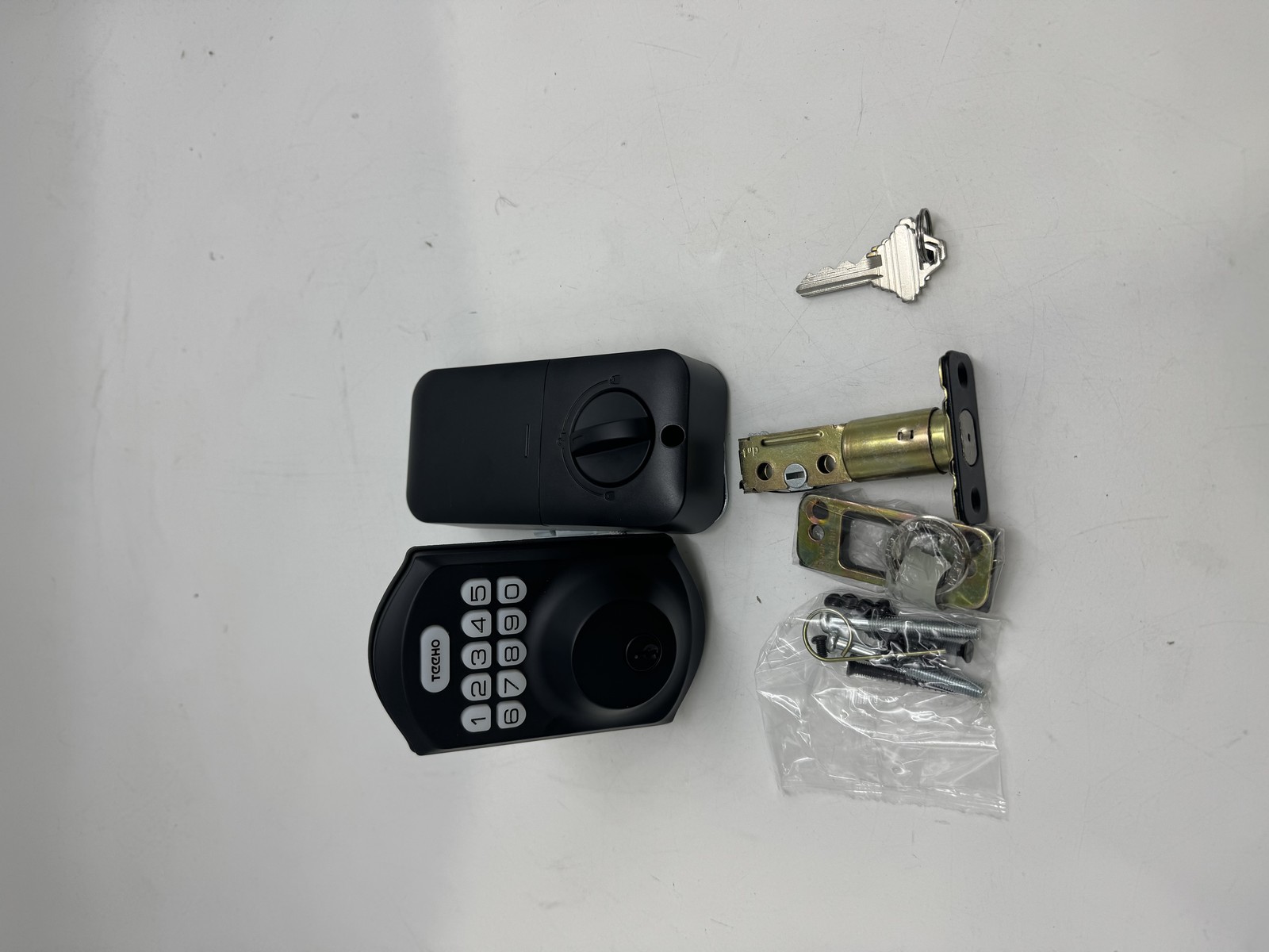 Интеллектуальный замок с защелкой на кнопочной панели TEEHO TE001 для входной двери без ключа - Матово-черный