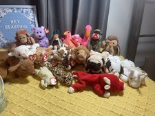 Ty Beanie Babies Plush Toys Lot 1990s Various Animals with Tags