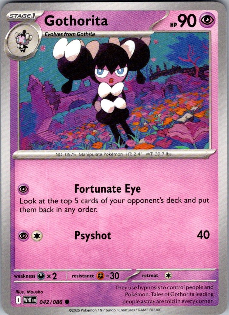 Gothorita White Flare 042/086 Common Pokemon Near Mint