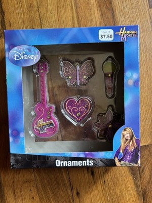 NEW Disney Channel Hannah Montana Christmas Holiday Ornaments in BOX (5x) 