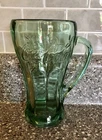 Vintage 14oz Green Coca Cola Glass With Handle Libbey Cup Mug Thick Heavy