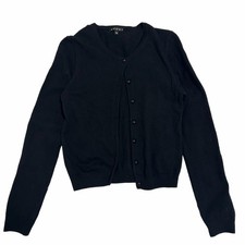 agnes b. Black Cashmere Blend Knit Cardigan Long Sleeve S Japan