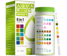 8-In-1 Aquarium Test Kit for Fish Tanks - Quick Accurate Water Testing Strips