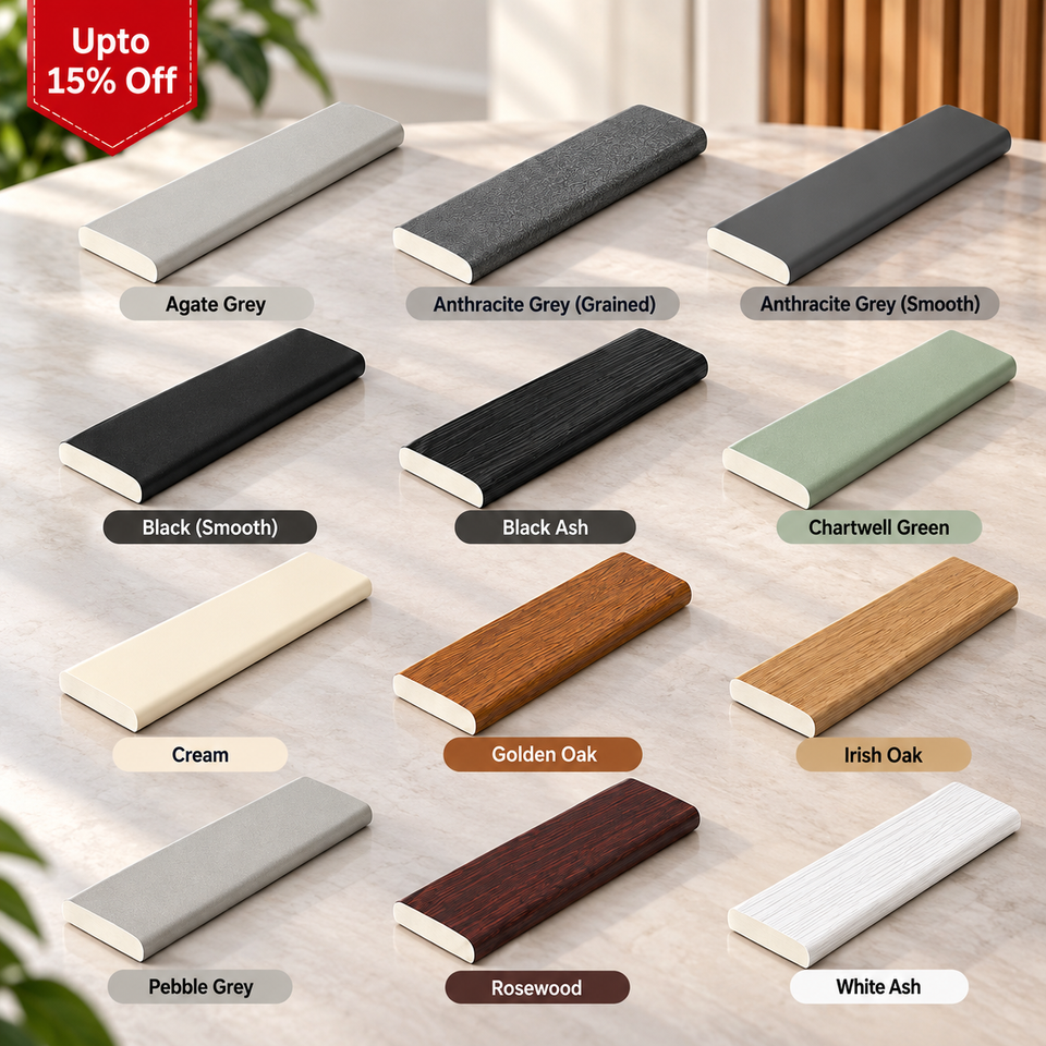 Fillet Mold uPVC Cloaking Fillet D Mould Architrave Trim 5m Window Door Edging Bead ...